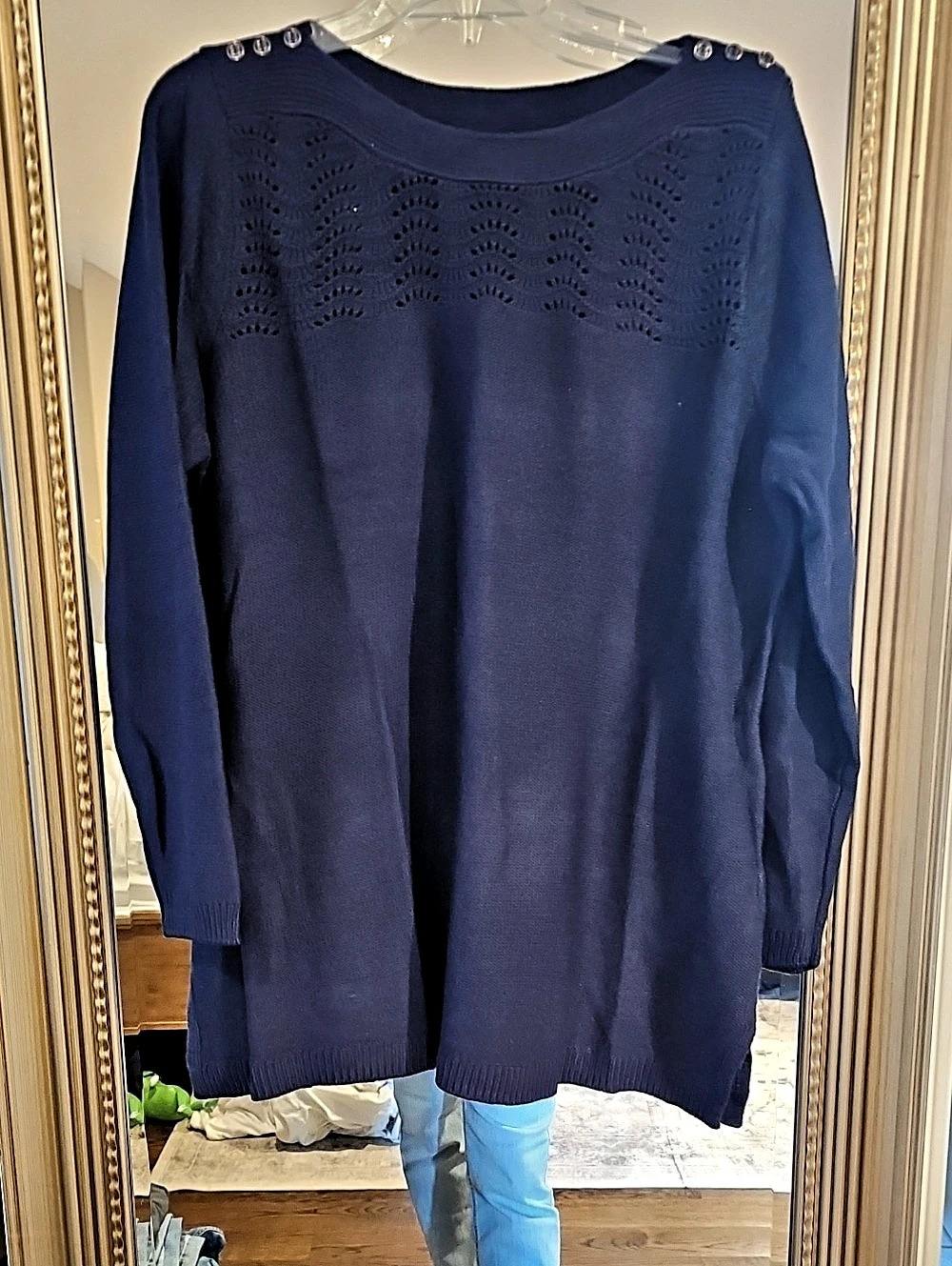 Croft & Barrow Blue Acrylic Sweater Size PXXL Like New
